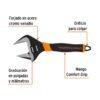 Código: 101036 Llave ajustable (perico) 12' boca ancha Comfort Grip, Expert PET-12XA