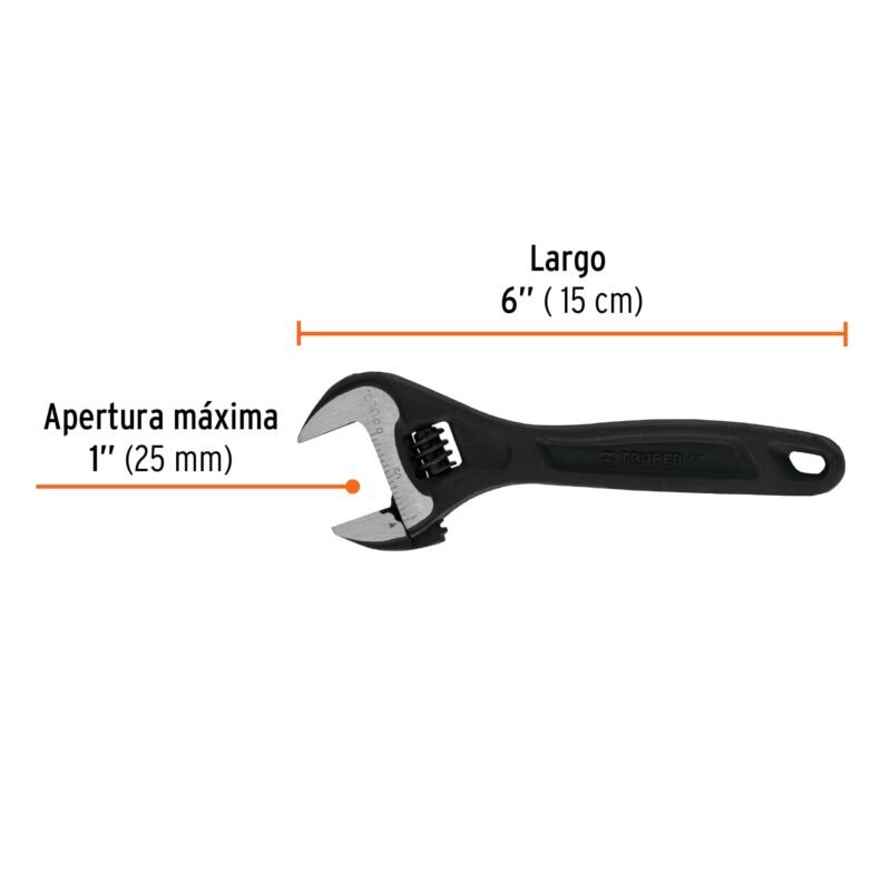 Código: 15500 Llave ajustable (perico) 6' profesional pavonada, Expert PET-6