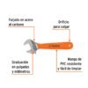 Código: 15509 Llave ajustable (perico) 6' cromada mango de PVC, Truper PET-6X