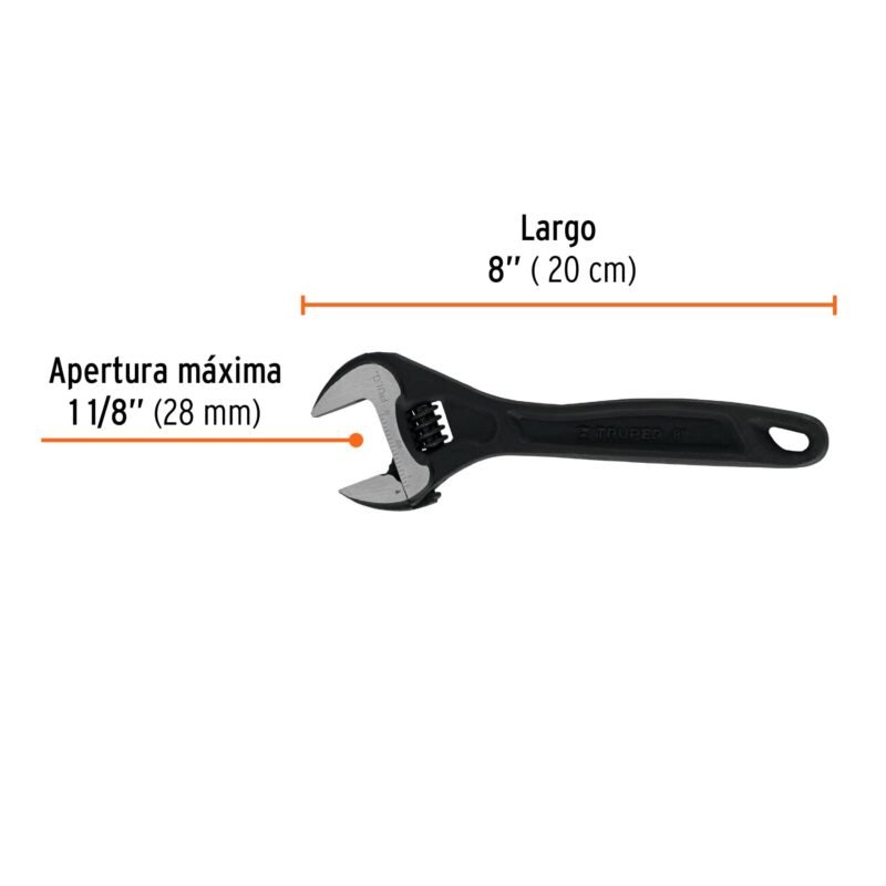 Código: 15501 Llave ajustable (perico) 8' profesional pavonada, Expert PET-8