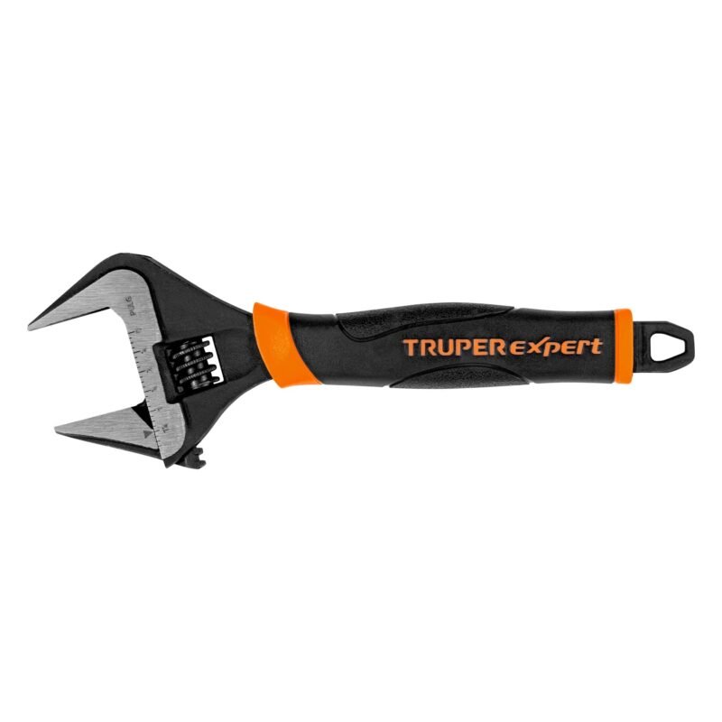 PET-8XA.jpg Código: 101034 Llave ajustable (perico) 8' boca ancha Comfort Grip, Expert PET-8XA