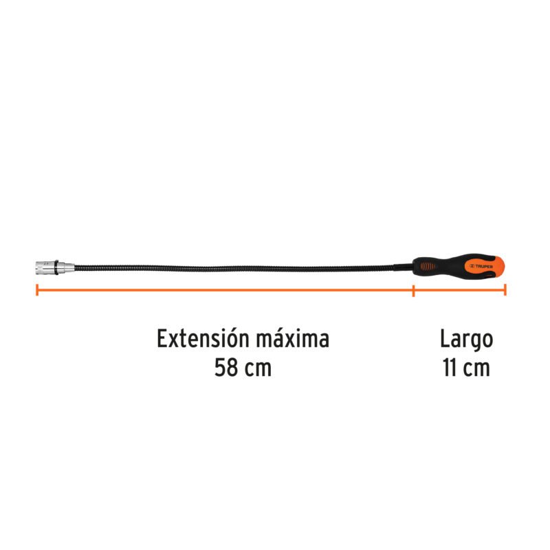 PICK-UPLFC2.jpg Código: 15326 Imán flexible de acero con LED, 3 kg, Truper PICK-UPL