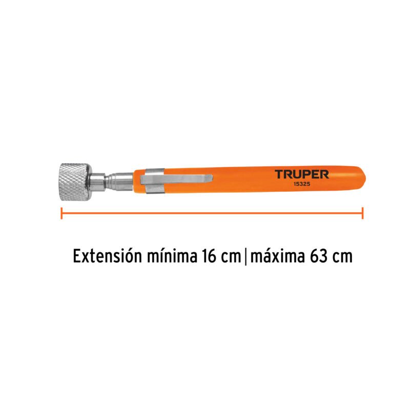 PICK-UPXFC2.jpg Código: 15325 Imán extensible de acero inoxidable, 3.6 kg, Truper PICK-UPX
