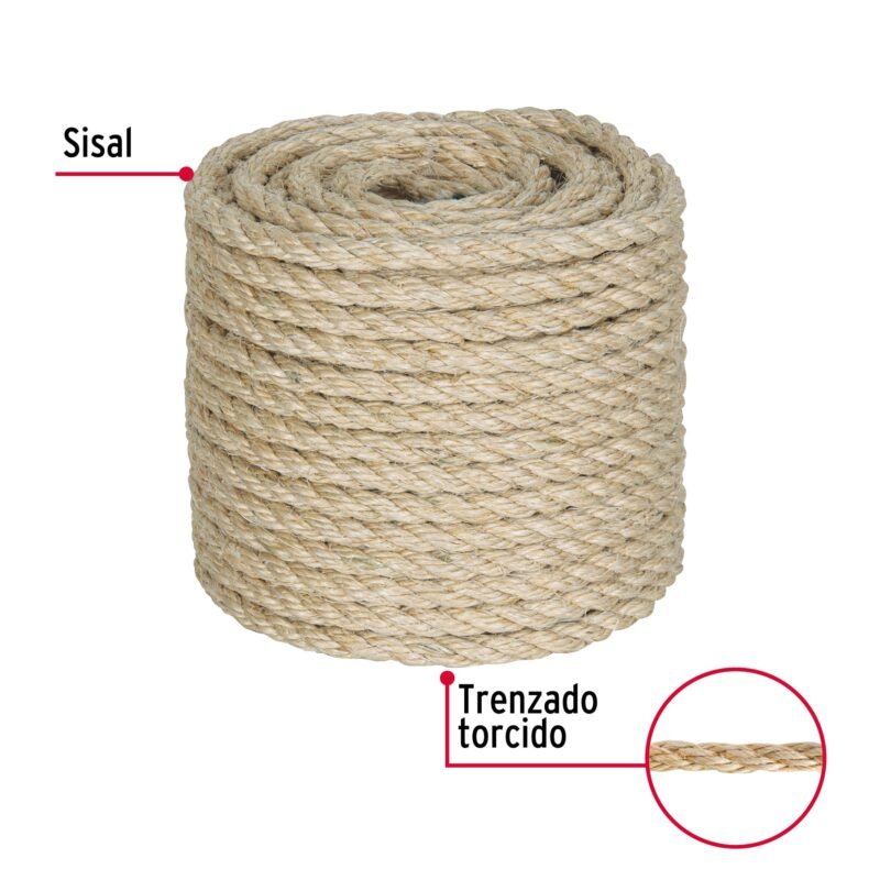 PIO-1030SFC1.jpg Código: 45660 Piola de Sisal de 10 mm x 30 m natural, Fiero PIO-1030S