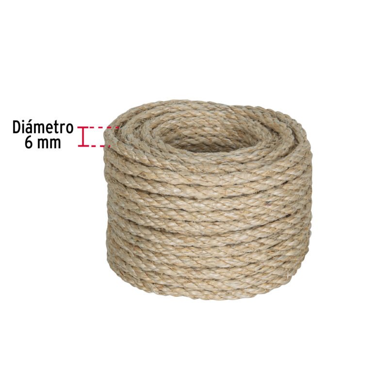 PIO-615SFC2.jpg Código: 45655 Piola de Sisal de 6 mm x 15 m natural, Fiero PIO-615S