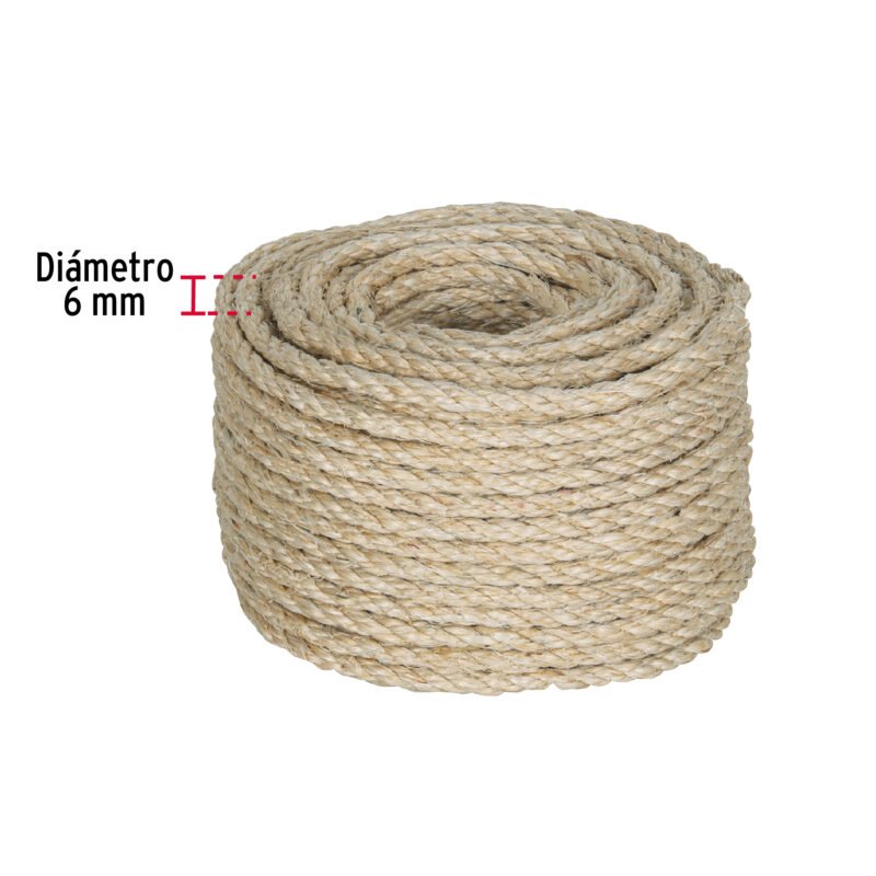 PIO-630SFC2.jpg Código: 45656 Piola de Sisal de 6 mm x 30 m natural, Fiero PIO-630S