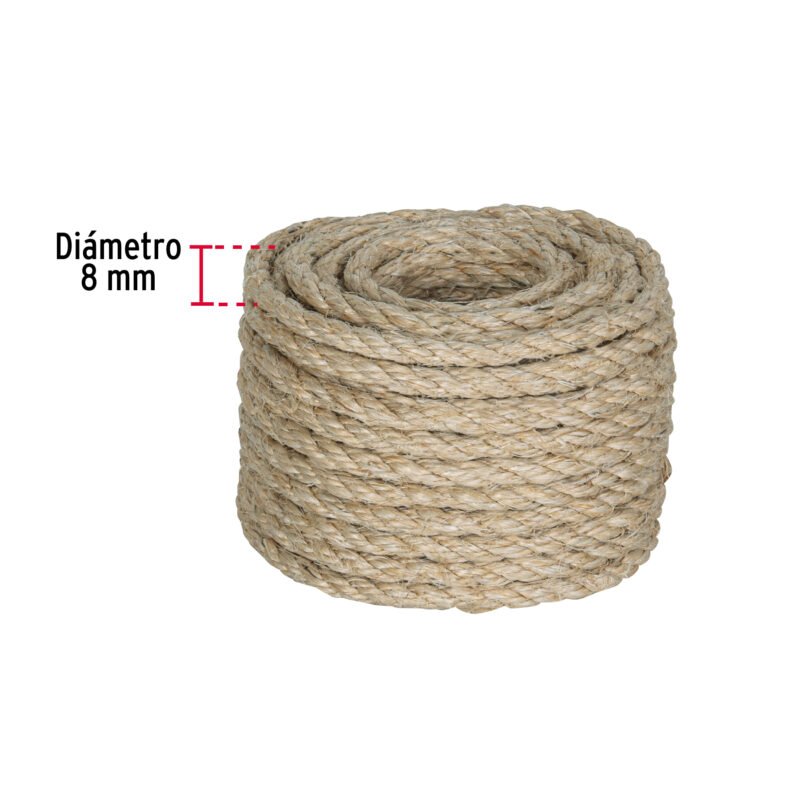 PIO-815SFC2.jpg Código: 45657 Piola de Sisal de 8 mm x 15 m natural, Fiero PIO-815S