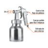 Código: 14037 Pistola p/pintar baja presión, pulida, entrada inf, Truper PIPI-200