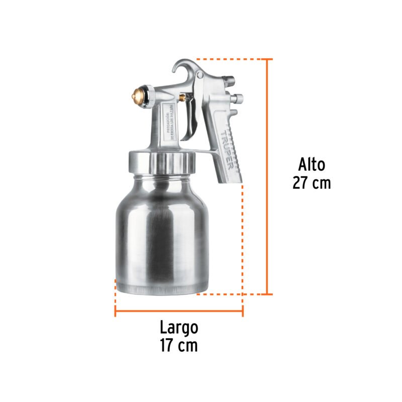 PIPI-200FC2.jpg Código: 14037 Pistola p/pintar baja presión, pulida, entrada inf, Truper PIPI-200
