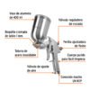 Código: 11989 Pistola p/pintar gravedad LVMP vaso aluminio, 1 mm, Truper PIPI-411