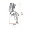 Código: 13061 Pistola p/pintar gravedad LVMP vaso aluminio, 1.7 mm, Truper PIPI-421