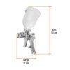 Código: 12128 Pistola p/pintar gravedad HVLP vaso plástico, 1.4 mm, Truper PIPI-440