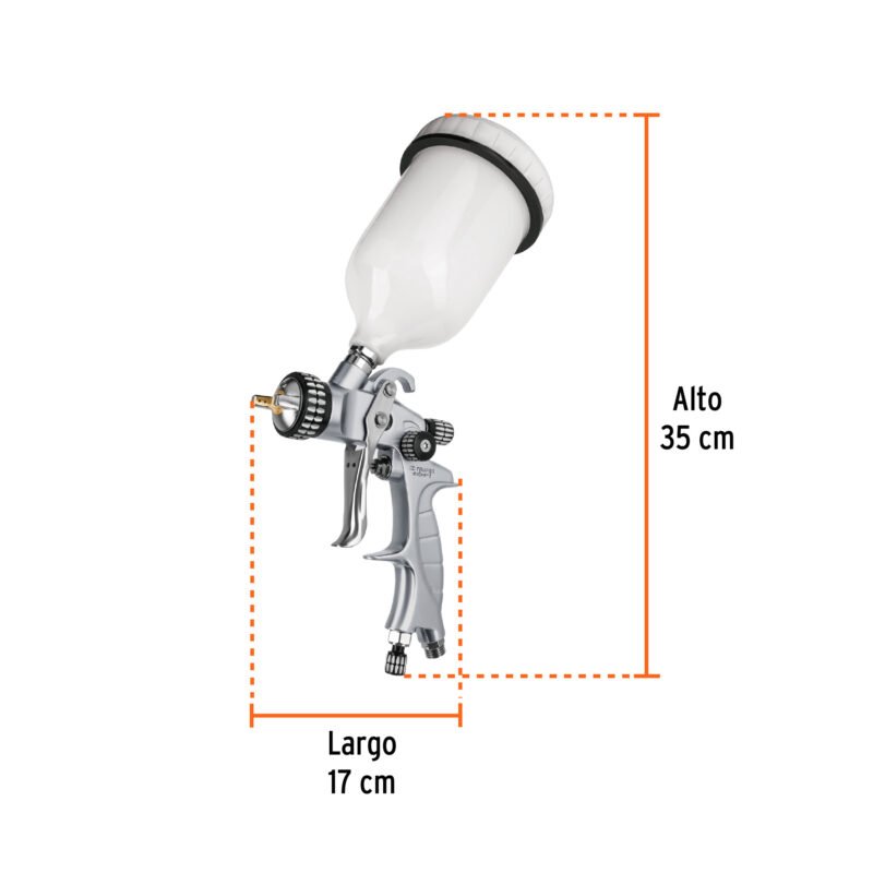 PIPI-440XFC2.jpg Código: 14031 Pistola p/pintar gravedad HVLP vaso plástico, 1.4 mm, Expert PIPI-440X
