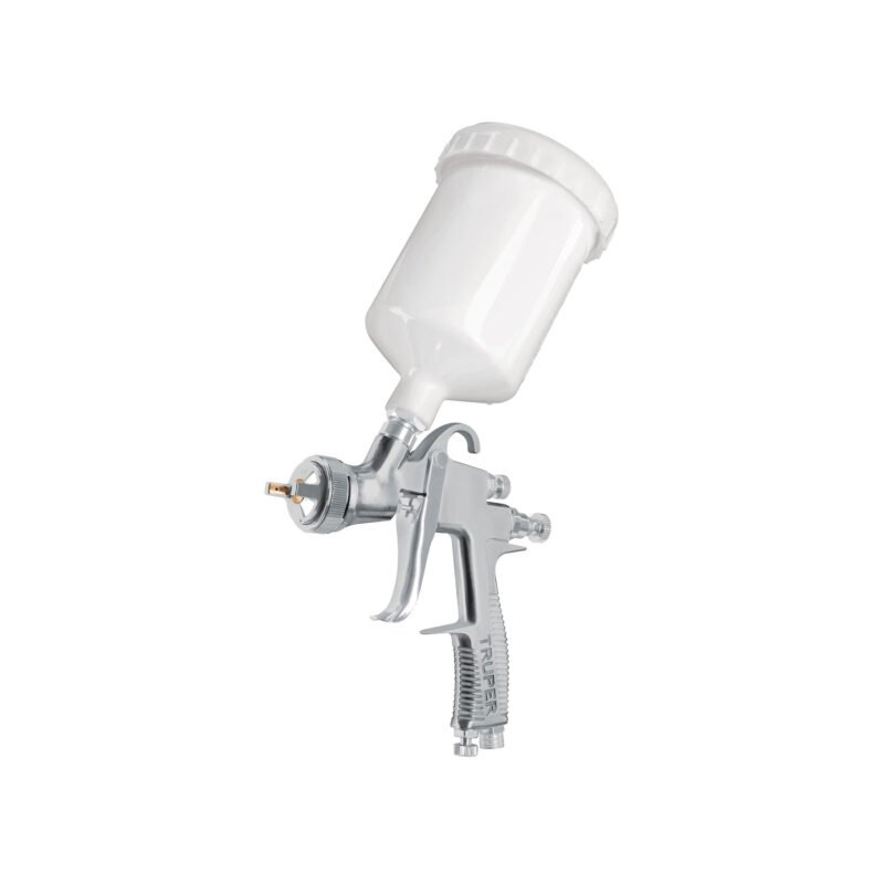 PIPI-450.jpg Código: 101090 Pistola p/pintar gravedad LVLP vaso plástico, 1.4 mm, Truper PIPI-450