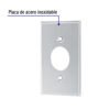 Código: 46546 Placa de Acero Inoxidable para contacto sencillo, Standard PISE-S
