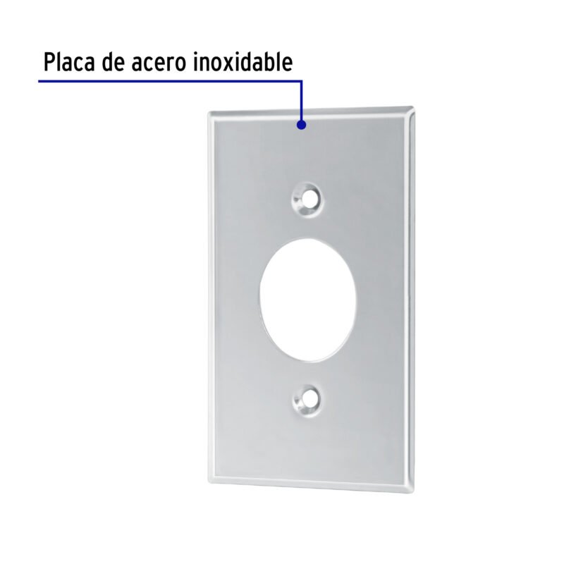 PISE-SFC1.jpg Código: 46546 Placa de Acero Inoxidable para contacto sencillo, Standard PISE-S