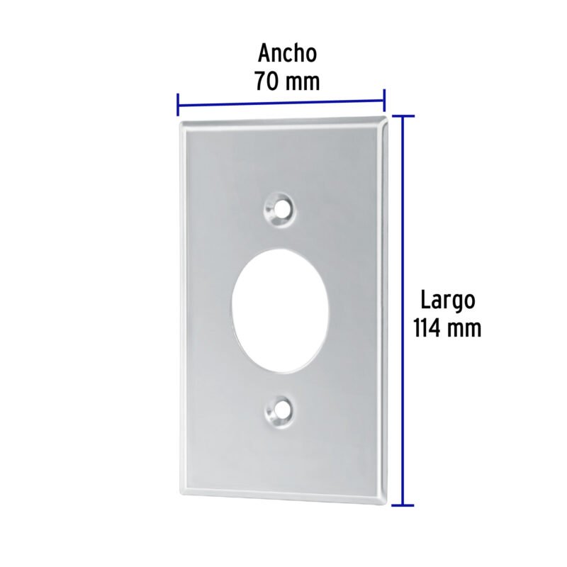 PISE-SFC2.jpg Código: 46546 Placa de Acero Inoxidable para contacto sencillo, Standard PISE-S