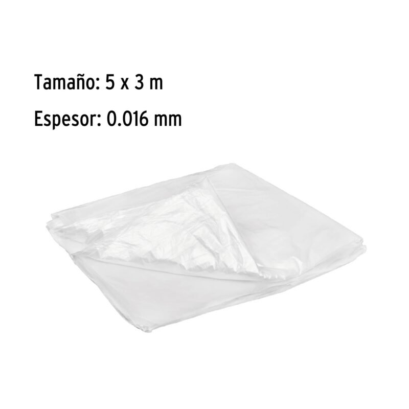 PLAP-10RFC2.jpg Código: 11108 Plastiprotector 5 x 2 m, uso rudo, Truper PLAP-10R