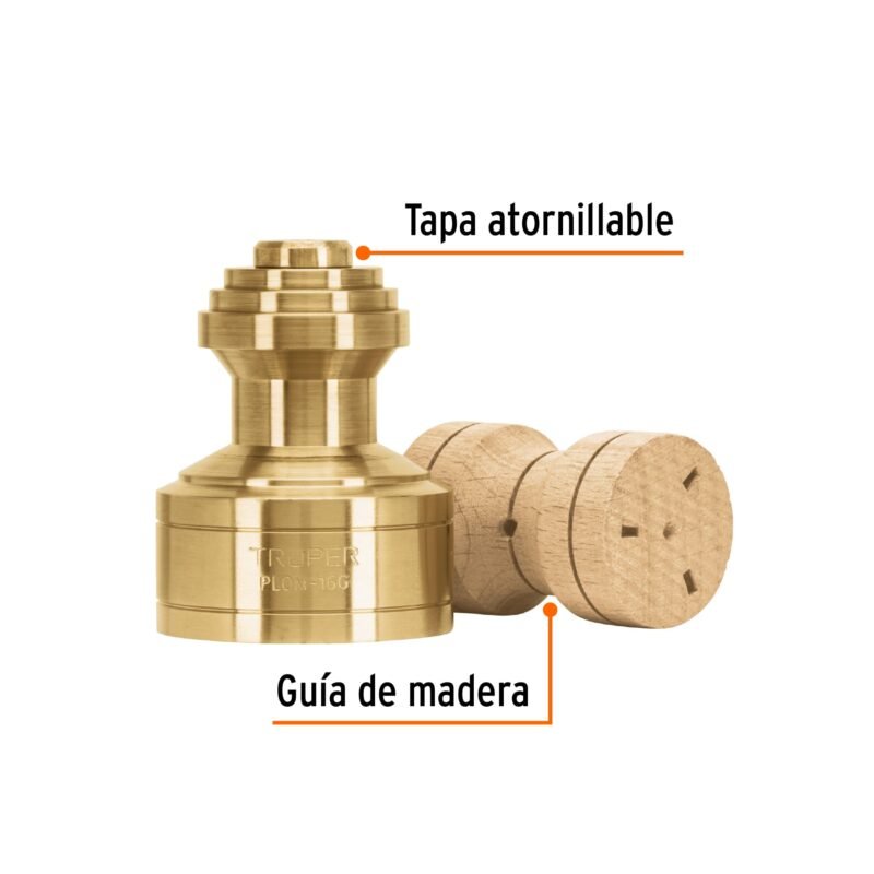 PLOM-16GFC1.jpg Código: 11822 Plomada de latón 16 oz tipo Guatemala, Truper PLOM-16G