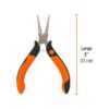 Código: 17370 Mini pinza de punta redonda 5' mango Comfort Grip, Truper PM-PR4