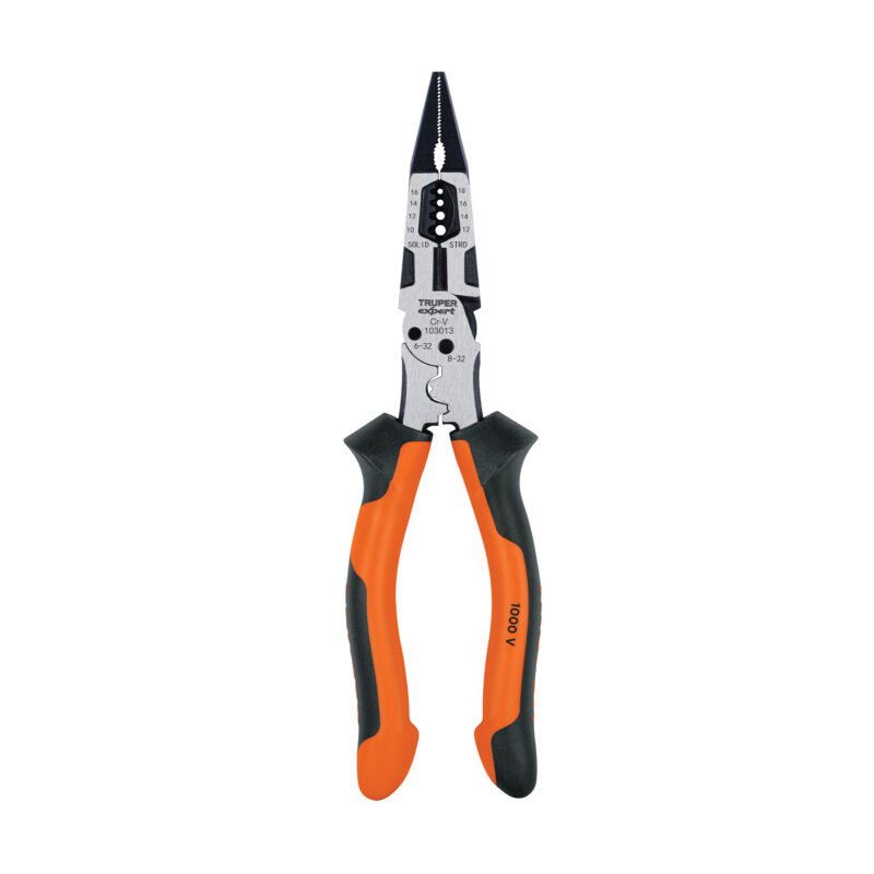 PMU-8PX.jpg Código: 103013 Pinza multiuso 8' punta larga, comfort grip, Truper expert PMU-8PX