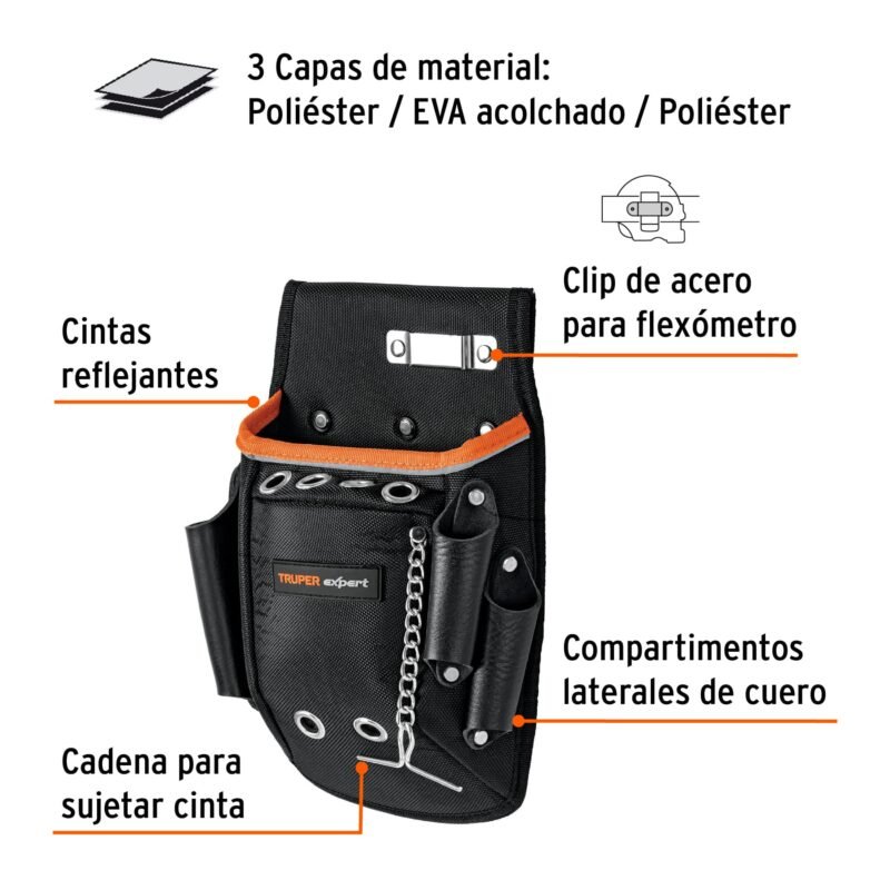 POHE-10NXFC1.jpg Código: 101802 Porta herramientas de poliéster, 10 compartimentos, Expert POHE-10NX
