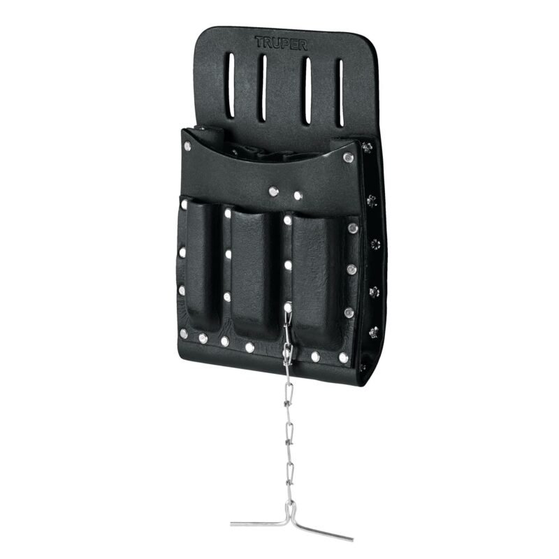 POHE-11CU.jpg Código: 11514 Porta herramientas de cuero con 11 compartimentos, Truper POHE-11CU