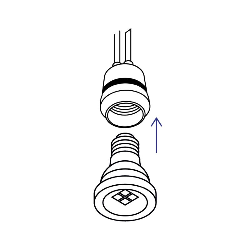 Código: 27243 Portalámpara de PVC para intemperie, a granel, Volteck Basic POIN-10GB