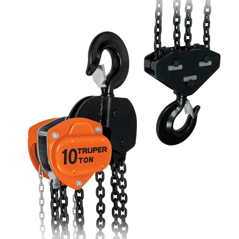 POL-10.jpg Código: 16829 Polipasto industrial de cadena, 10 toneladas, Truper POL-10