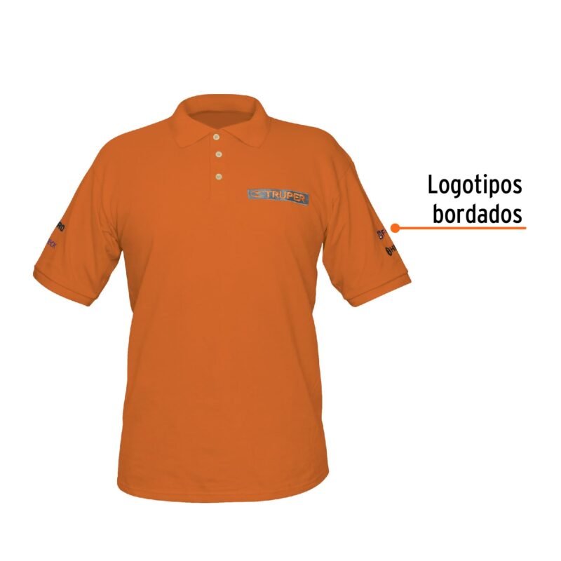 Código: 60457 Playera polo para hombre, naranja, EG, Truper POL-NC-XG