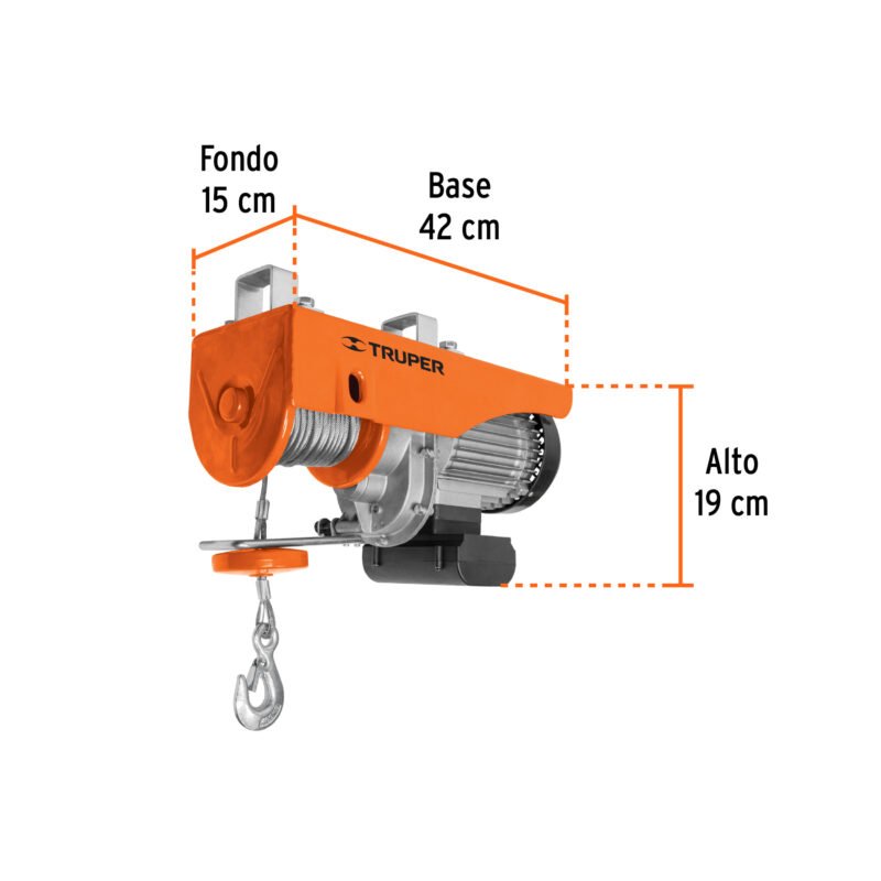 POLE-800FC2.jpg Código: 16847 Polipasto eléctrico de 800 kg, Truper POLE-800