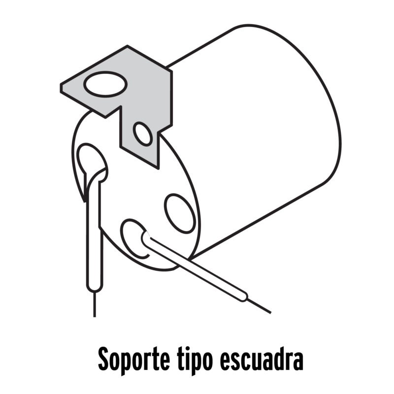 POPO-16FC2.jpg Código: 46529 Portalámpara de porcelana, soporte tipo escuadra, Volteck POPO-16