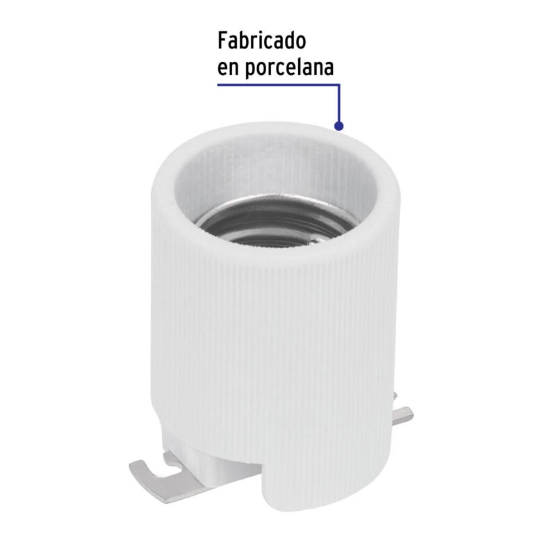 Código: 46527 Portalámpara de porcelana, base tipo Mogul (E39), Volteck POPO-19