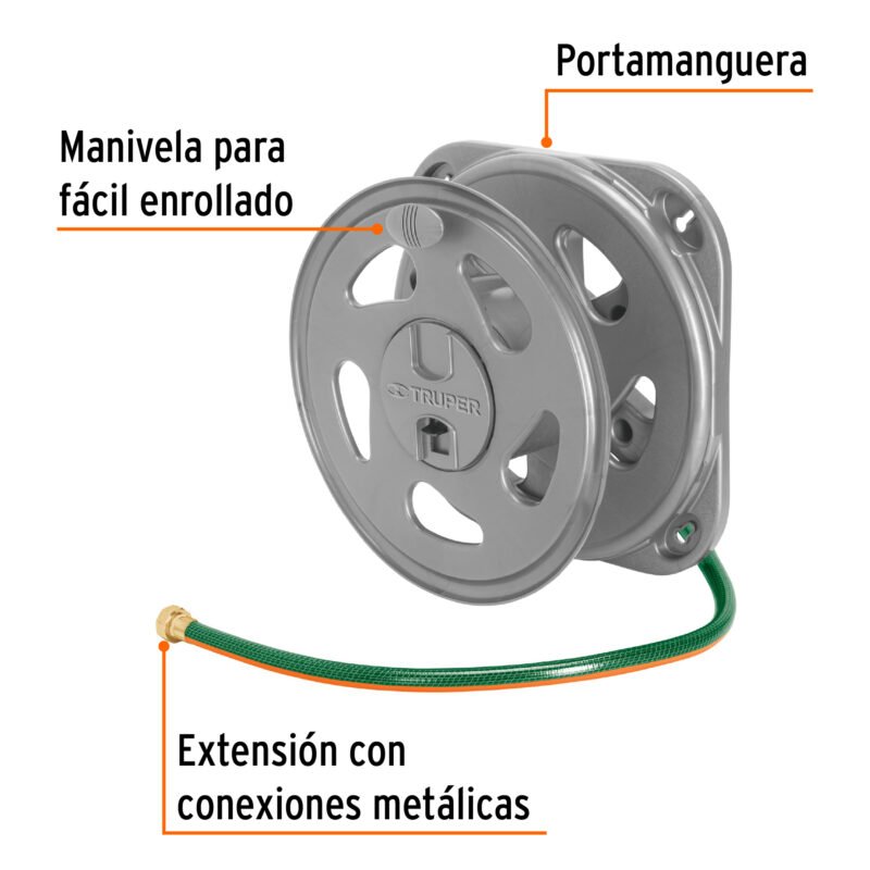 PORMA-50FC1.jpg Código: 10390 Portamanguera de pared, Truper PORMA-50