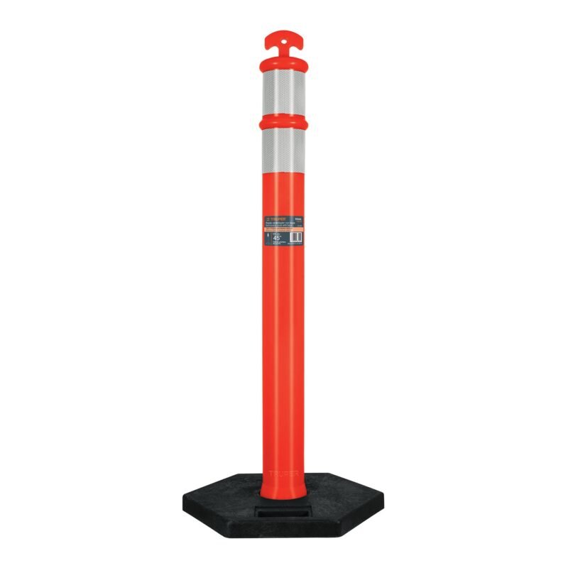 POS-115.jpg Código: 101666 Poste delimitador de 115 cm de alto con base y reflejante POS-115
