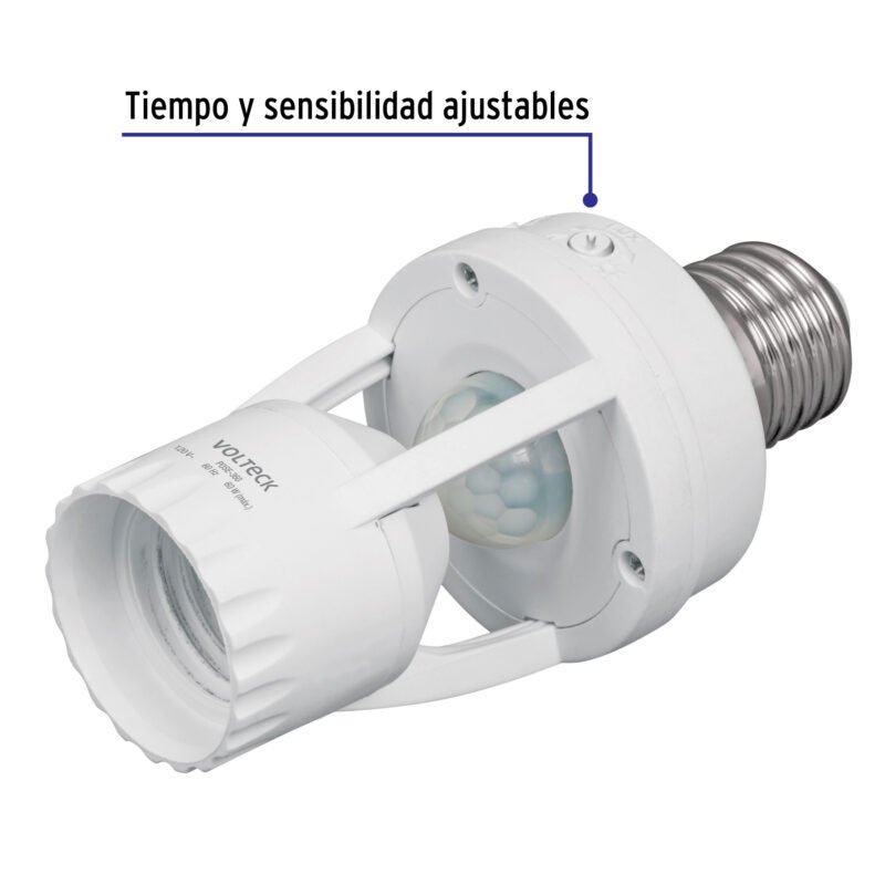 POSE-360FC1.jpg Código: 46274 Portalámpara con sensor de movimiento 360°, Volteck POSE-360