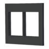 Código: 47999 Placa 2 ventanas, 6 módulos, línea Española, color negro PP6M-EN
