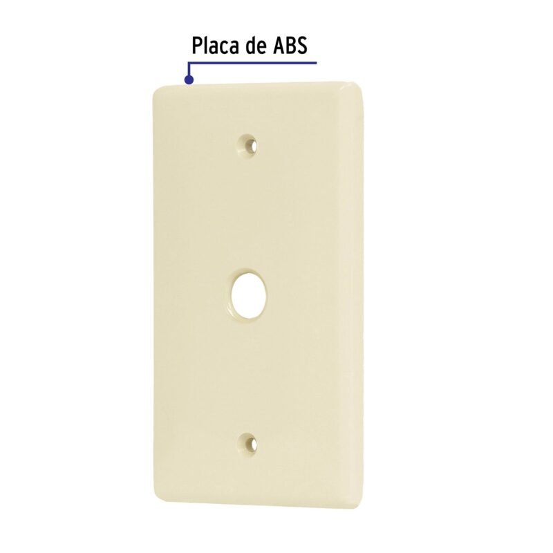 Código: 46403 Placa de ABS pasacable, Standard, marfil, Volteck PPAN-S