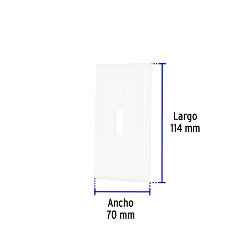 Código: 47726 Placa de ABS para interruptor vertical, Standard, blanco PPAP-SB