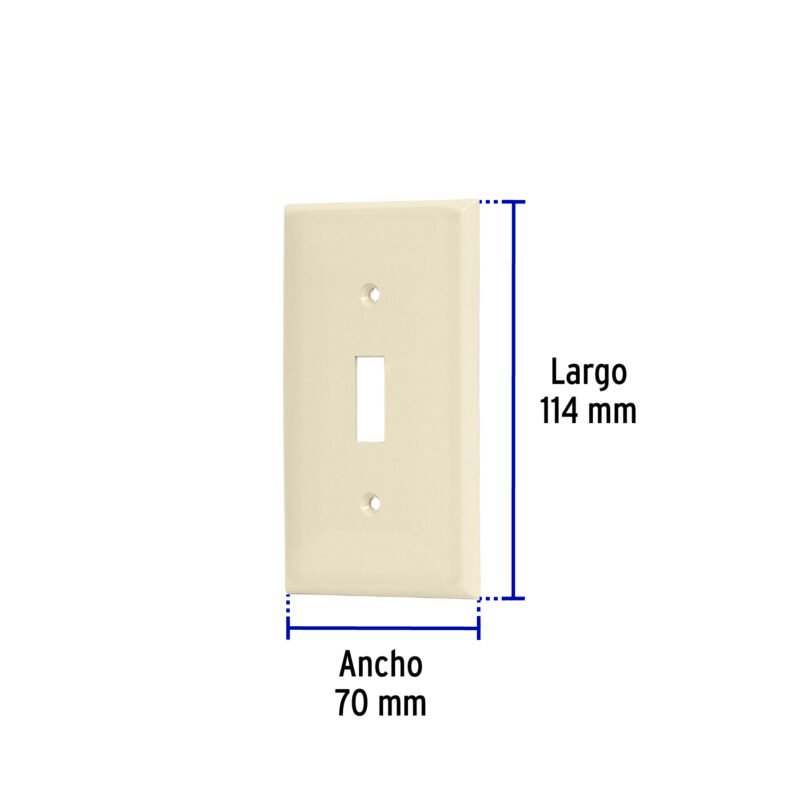 Código: 46415 Placa de ABS para interruptor vertical, Standard, marfil PPAP-S