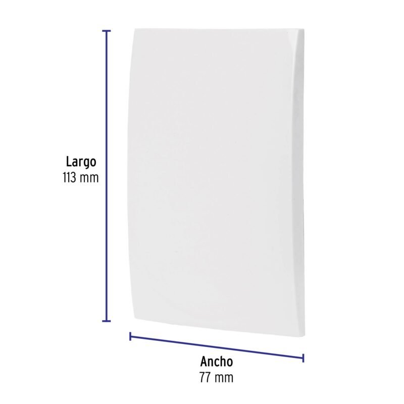 PPCI-OBFC2.jpg Código: 48306 Placa de ABS ciega, línea Oslo, color blanco, Volteck PPCI-OB