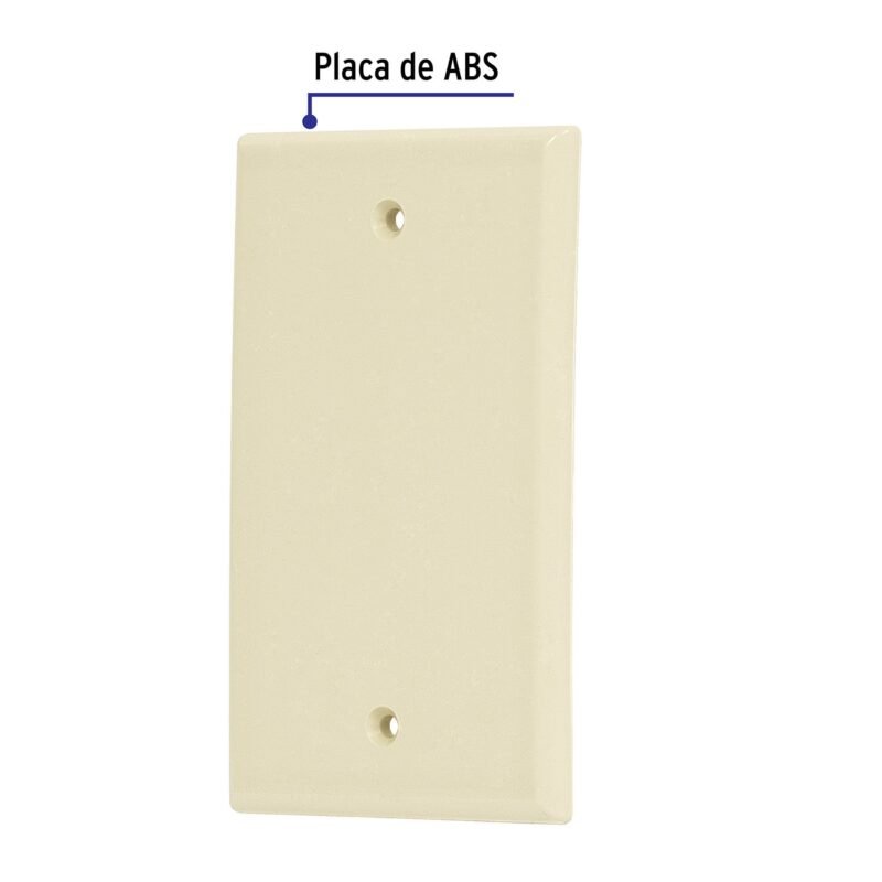Código: 46400 Placa de ABS ciega, Standard, marfil, Volteck PPCI-S