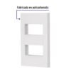 Código: 47063 Placa 2 ventanas, 1 módulo, línea Española, color blanco PPDO-EB