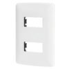 Código: 48133 Placa 2 módulos de ABS, línea Italiana, color blanco PPDO-IB