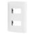 Código: 48133 Placa 2 módulos de ABS, línea Italiana, color blanco PPDO-IB