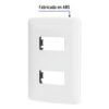 Código: 48133 Placa 2 módulos de ABS, línea Italiana, color blanco PPDO-IB