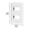 Código: 48133 Placa 2 módulos de ABS, línea Italiana, color blanco PPDO-IB
