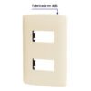 Código: 48089 Placa 2 módulos de ABS, línea Italiana, color marfil PPDO-I
