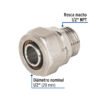 Código: 45936 Conector para PEALPE, 1/2', con rosca macho, Foset PPG-12NM