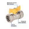 Código: 45944 Válvula esfera para PE-AL-PE, 1/2', Foset PPG-12VE